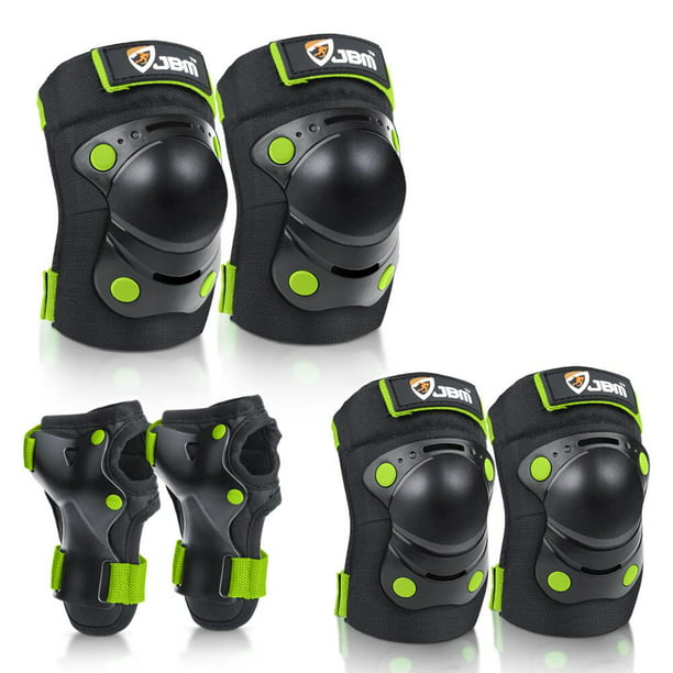 Black Child/Youth 3 In 1 Skateboard Protective Gear Set Knee Pads Elbow Wrist